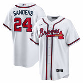 Deion Sanders Atlanta Braves Home Retired Player Replica Jersey White