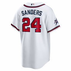 Deion Sanders Atlanta Braves Home Retired Player Replica Jersey White