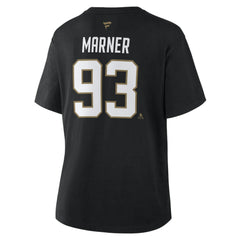Mitch Marner Vegas Golden Knights Fanatics Women's Authentic Stack Name & Number T-Shirt - Black T-shirts