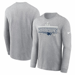 New England Patriots 2025 AFC Champions Locker Room Trophy Collection Long Sleeve T-Shirt - Heather Gray online