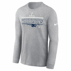 New England Patriots 2025 AFC Champions Locker Room Trophy Collection Long Sleeve T-Shirt - Heather Gray online