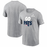 New England Patriots Super Bowl LX Fast As Fast Gets T-Shirt - Heather Gray for sale