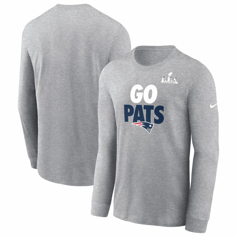 New England Patriots Super Bowl LX Fast As Fast Gets Long Sleeve T-Shirt - Heather Gray outlet