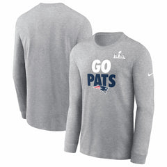 New England Patriots Super Bowl LX Fast As Fast Gets Long Sleeve T-Shirt - Heather Gray outlet