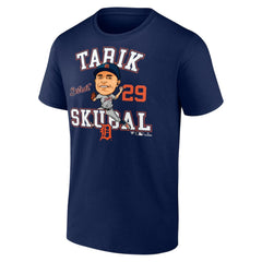 Tarik Skubal Detroit Tigers Hometown Caricature Player T-Shirt Navy