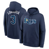 Evan Longoria Tampa Bay Rays Player Name & Number Club Pullover Hoodie Navy