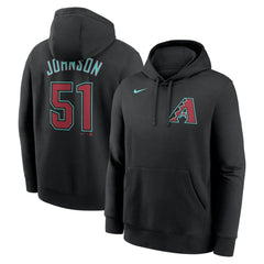 Randy Johnson Arizona Diamondbacks Player Name & Number Club Pullover Hoodie Black
