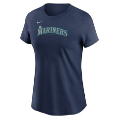 Cal Raleigh Seattle Mariners Women's Cooperstown Collection Fuse Name & Number T-Shirt Navy