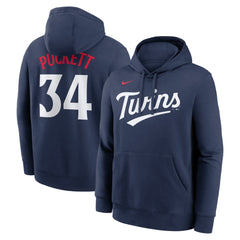 Kirby Puckett Minnesota Twins Player Name & Number Club Pullover Hoodie Navy