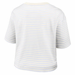 Philadelphia Eagles Women's Striped Cropped T-Shirt - Yellow/Cream for sale