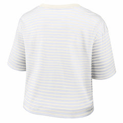 Washington Commanders Women's Striped Cropped T-Shirt - Yellow/Cream online