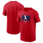 Mike Trout Los Angeles Angels 400 Career Home Runs T-Shirt Red