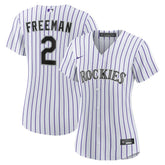 Tyler Freeman Colorado Rockies Women's Home Replica Jersey White