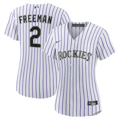 Tyler Freeman Colorado Rockies Women's Home Replica Jersey White