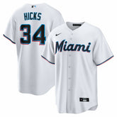 Liam Hicks Miami Marlins Home Replica Jersey White