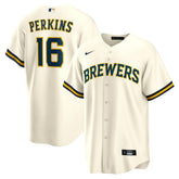 Blake Perkins Milwaukee Brewers Home Replica Jersey Cream