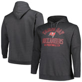 Tampa Bay Buccaneers Big & Tall Pullover Hoodie - Heather Charcoal discount