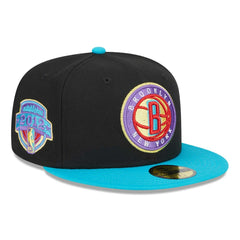 Brooklyn Nets Arcade Scheme 59FIFTY Fitted Hat - Black/Turquoise online
