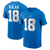 Isaac TeSlaa Detroit Lions Name & Number T-Shirt - Blue sale