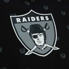 Las Vegas Raiders Allover Print Fleece Pullover Hoodie - Black on sale