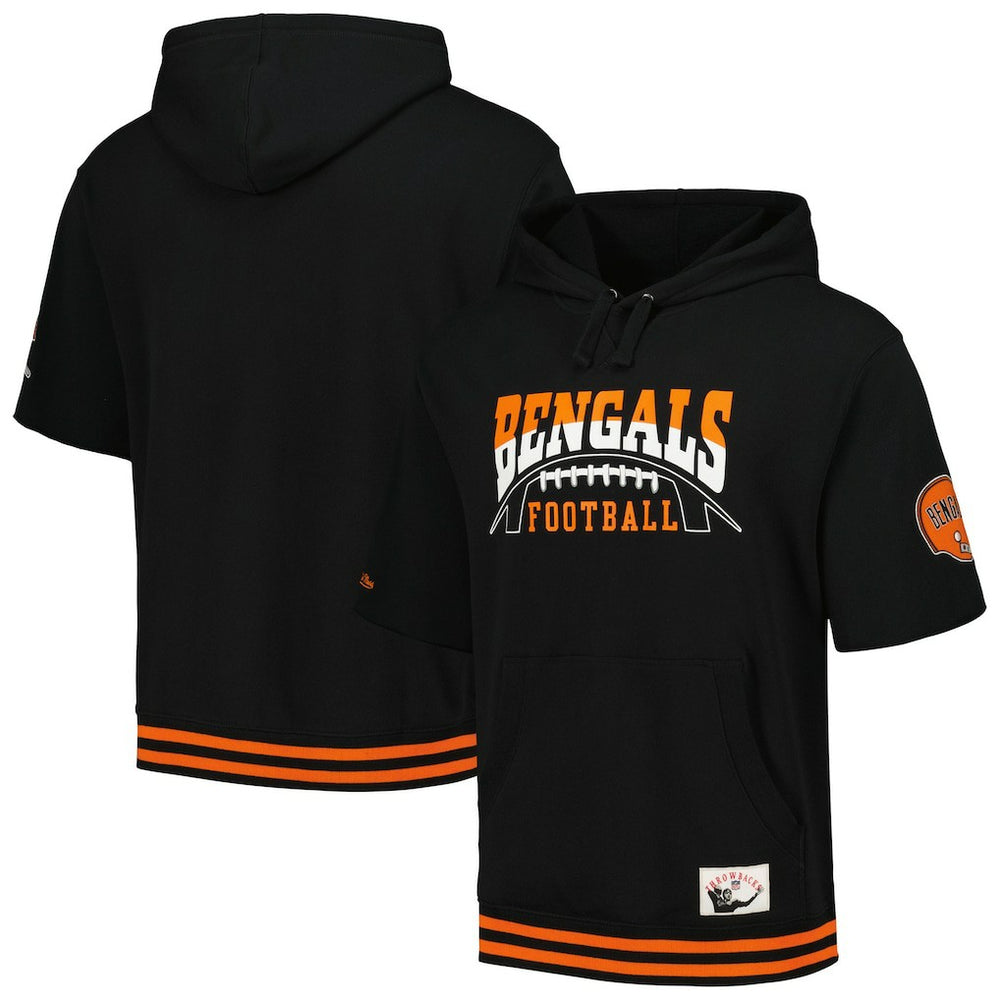 Cincinnati Bengals Pre-Game Short Sleeve Pullover Hoodie - Black online
