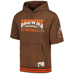 Cleveland Browns Pre-Game Short Sleeve Pullover Hoodie - Brown for sale