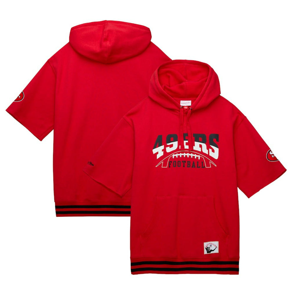 San Francisco 49ers Pre-Game Short Sleeve Pullover Hoodie - Scarlet for sale