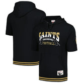 New Orleans Saints Pre-Game Short Sleeve Pullover Hoodie - Black discount