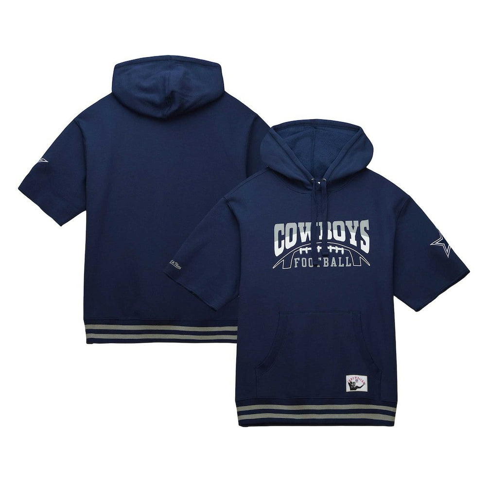 Dallas Cowboys Pre-Game Short Sleeve Pullover Hoodie - Navy cheap