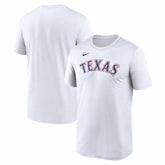 Texas Rangers New Legend Wordmark Dri-FIT T-Shirt White