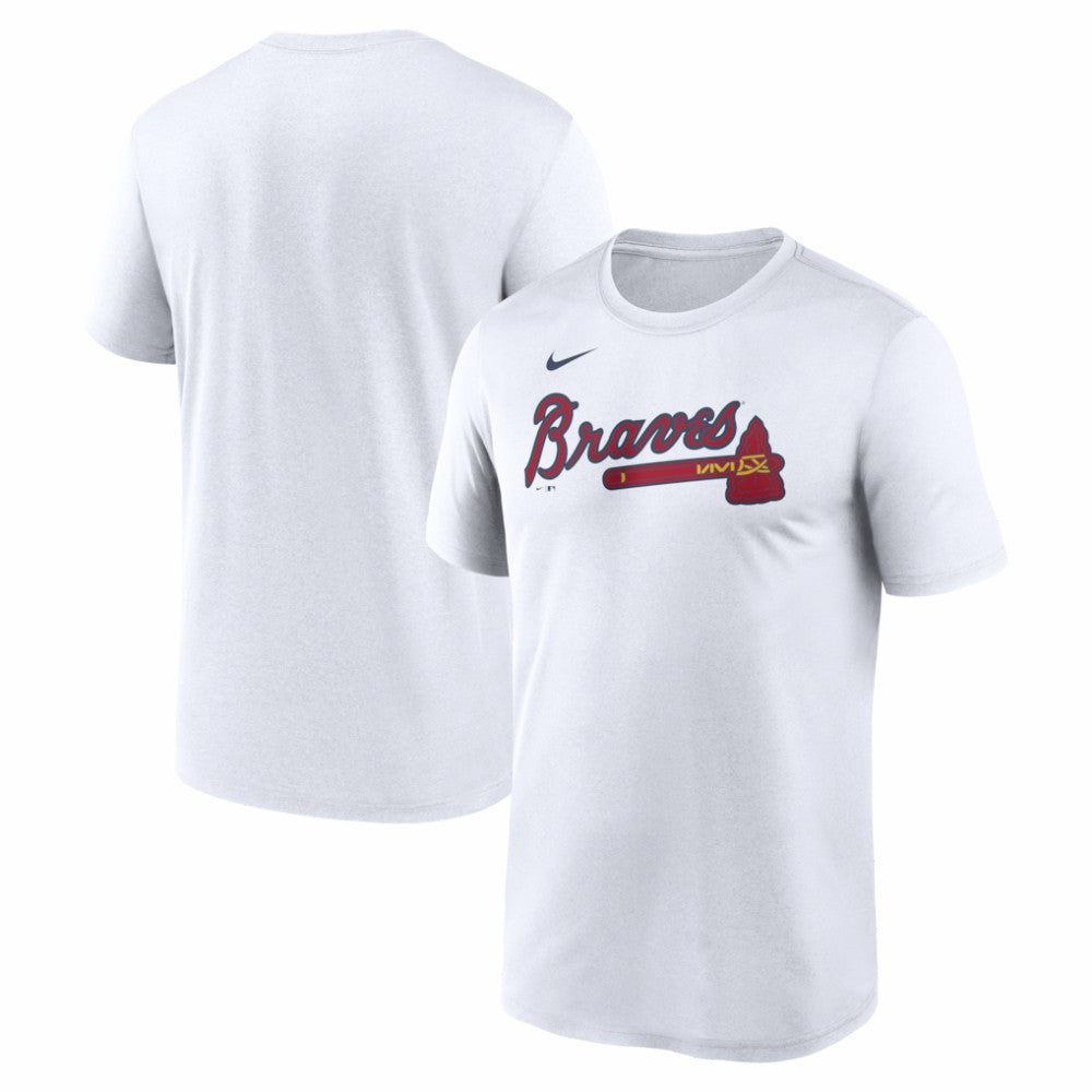 Atlanta Braves New Legend Wordmark Dri-FIT T-Shirt White