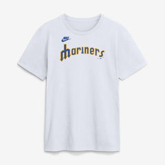 Seattle Mariners Cooperstown Collection Wordmark T-Shirt White