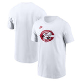 Cincinnati Reds Cooperstown Collection Wordmark T-Shirt White