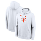 New York Mets Logo Club Hoodie White