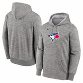 Toronto Blue Jays Primary Logo Therma Hoodie Heather Gray