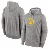 San Diego Padres Primary Logo Therma Hoodie Heather Gray