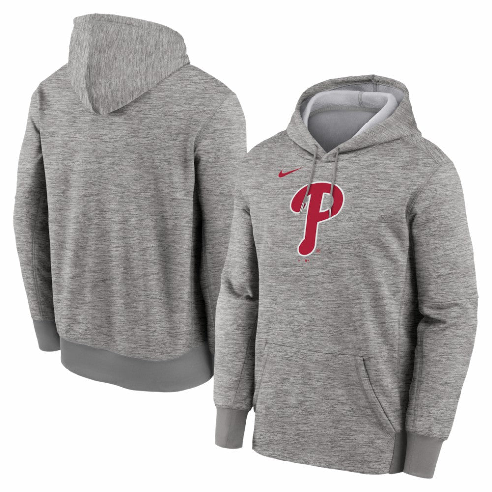 Philadelphia Phillies Primary Logo Therma Hoodie Heather Gray