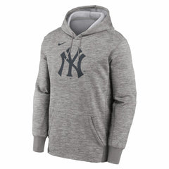 New York Yankees Primary Logo Therma Hoodie Heather Gray