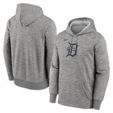 Detroit Tigers Primary Logo Therma Hoodie Heather Gray