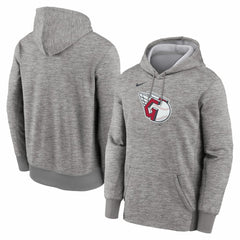 Cleveland Guardians Primary Logo Therma Hoodie Heather Gray