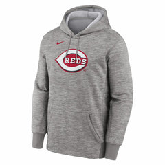 Cincinnati Reds Primary Logo Therma Hoodie Heather Gray