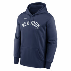 New York Yankees Primary Wordmark Therma Hoodie Navy