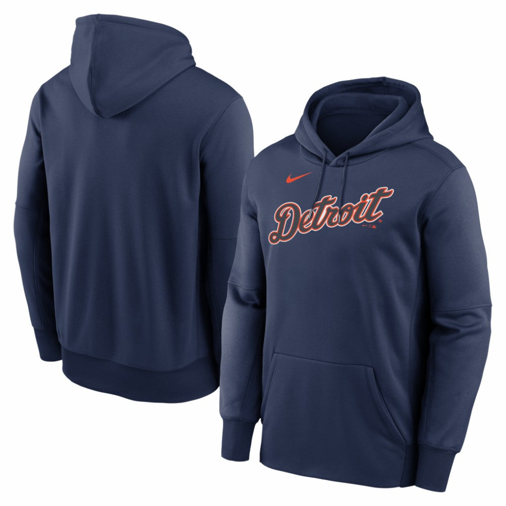 Detroit Tigers Primary Wordmark Therma Hoodie Navy