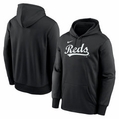Cincinnati Reds Primary Wordmark Therma Hoodie Black