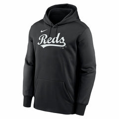 Cincinnati Reds Primary Wordmark Therma Hoodie Black
