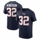 TreVeyon Henderson New England Patriots Name & Number T-Shirt - Navy outlet