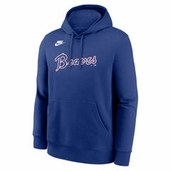 Atlanta Braves Cooperstown Collection Wordmark Club Hoodie Royal
