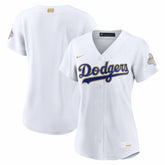 Los Angeles Dodgers Women's 2026 Gold Collection Stadium Jersey White