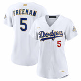Freddie Freeman Los Angeles Dodgers Women's 2026 Gold Collection Stadium Jersey White