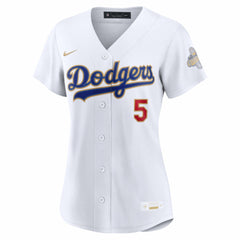 Freddie Freeman Los Angeles Dodgers Women's 2026 Gold Collection Stadium Jersey White